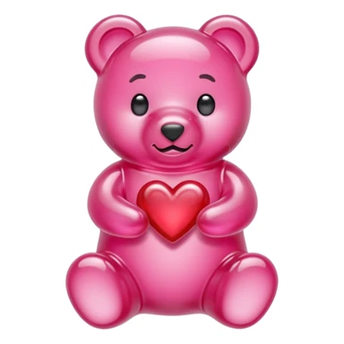 Gummy Beart Pink heart sticker