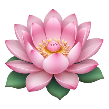 lotus flower with a pink bow sticker