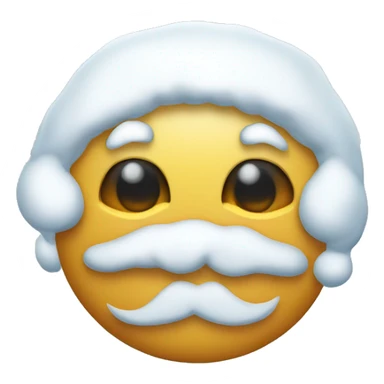 christmas snowy button, game icon sticker