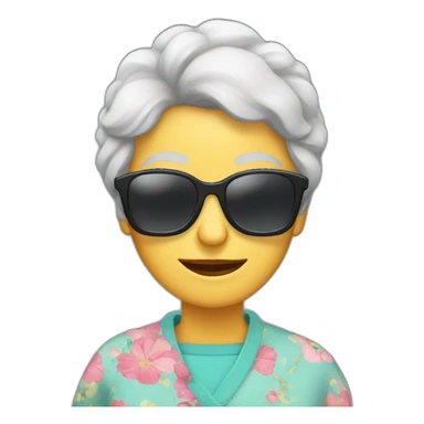 Granny with sunglasses and gns sticker