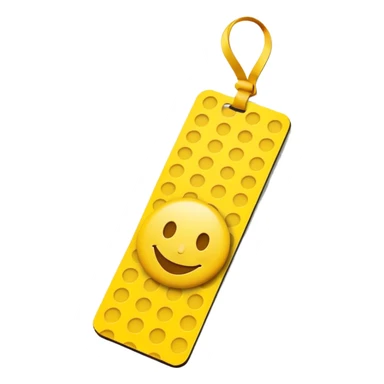 smiley face patterned rectangler bookmark sticker