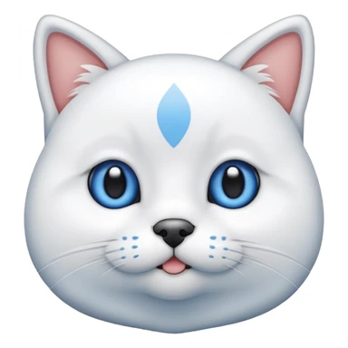 creame un gato cachorro blanco sticker
