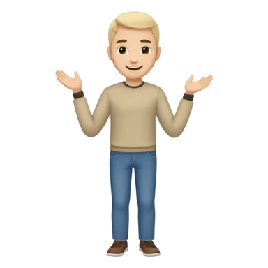 ligth man full body greeting sticker