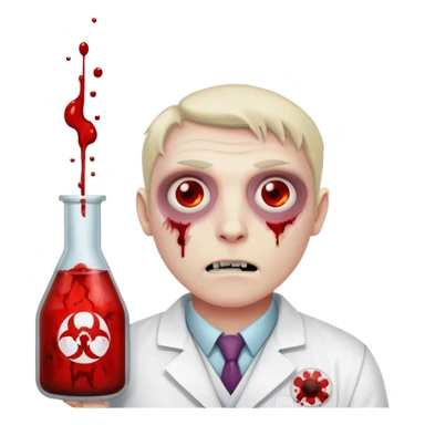 Zombie lab researcher sticker