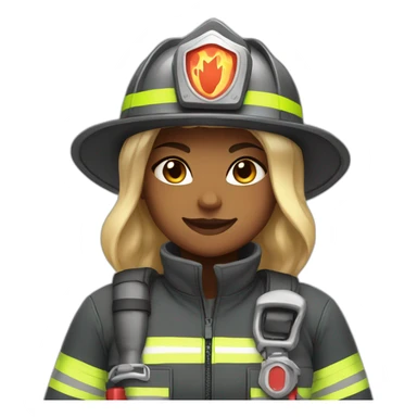 Buffed Catgirl Firefighter sticker