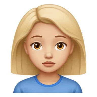Girl, Questioning face sticker