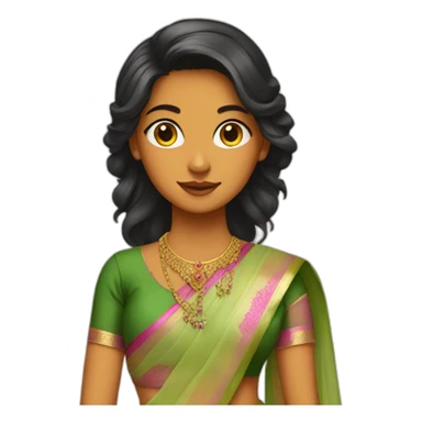 A girl in a saree sticker