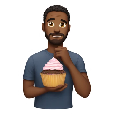 Chuck hugging a cupcake  sticker