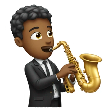 a man playing the saxophone sticker
