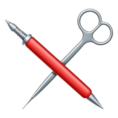 sewing needle with thread sticker