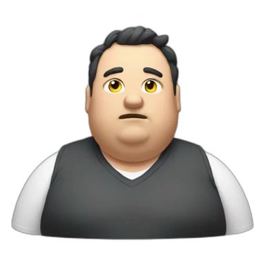 fat man in the style of discord sticker