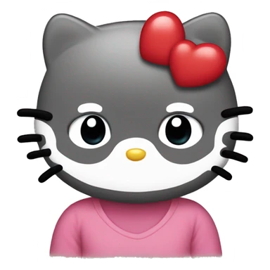 Hello kitty with heart eyes sticker