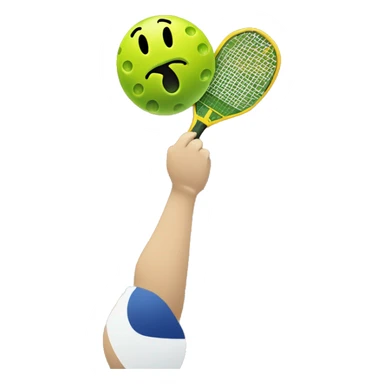Pickleball giving a salute sticker