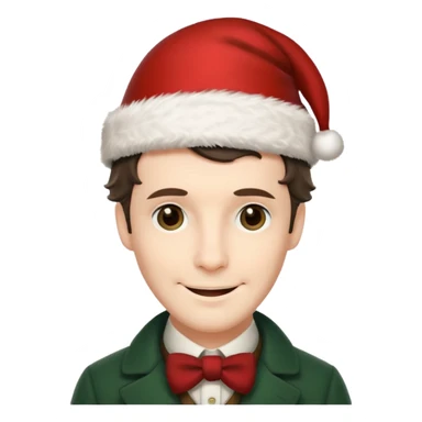  sherlock holmes BBC with a xmas hat sticker