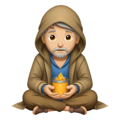 beggar who is also a homeless person sticker