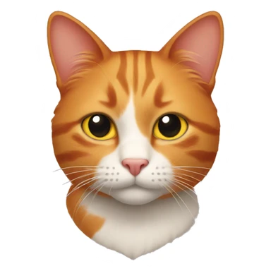 ginger cat with a heart sticker