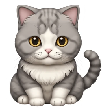 scottish fold cat with folded ears sticker