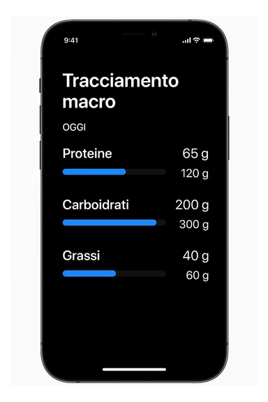 Tracking di macros alimentari su iphone in italiano sticker