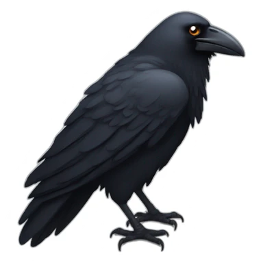Giant crow looking at you sticker