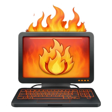 Pc burn sticker