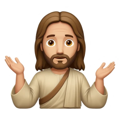 jesus christ shrugging  sticker