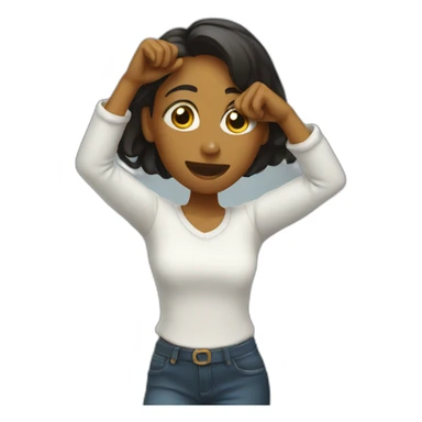 femme qui fait un dab sticker