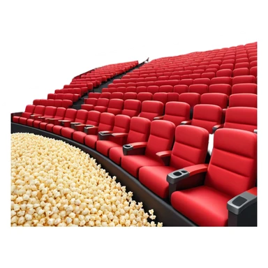 3d realistic interior of movie theater sticker