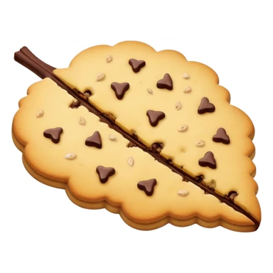 Leaf Cookie with chocolate chunks sticker