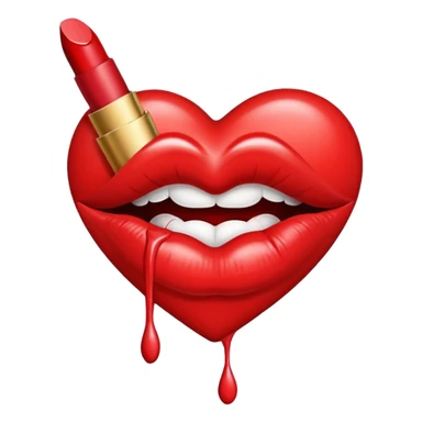 Lipstick mark kiss sticker