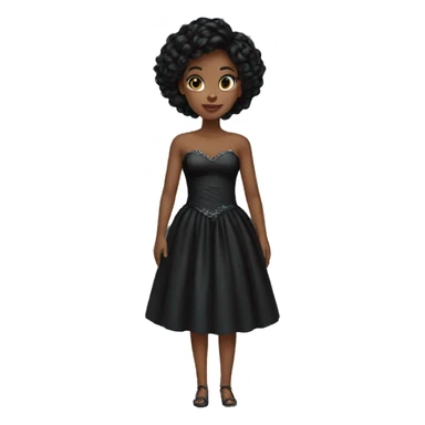 Black dress princess sticker