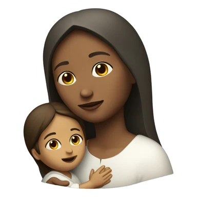 Maria mother of Jesus with Jesus in hands white skin sticker