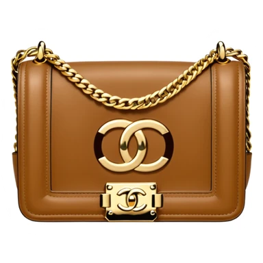 chanel le boy light brown gold hardware sticker