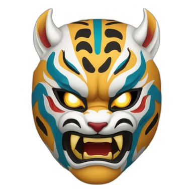 thunder tiger Japanese mask sticker