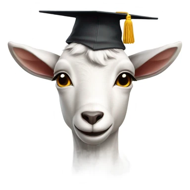 smirking goat wearing graduation hat sticker