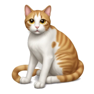 Cat sit down on hourse   sticker