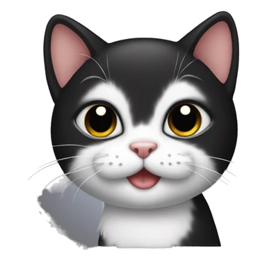 cute black kitty sticker