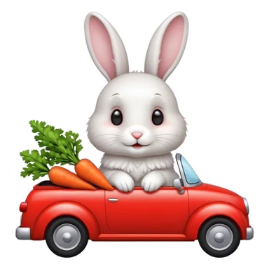 Rabbit with a car sticker