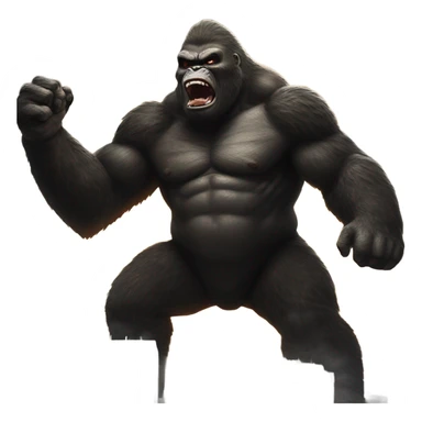 King Kong fighting Godzilla  sticker
