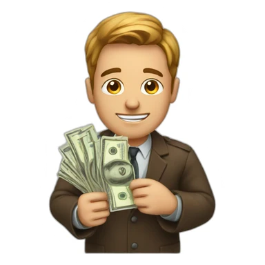 study guy wiht cash sticker