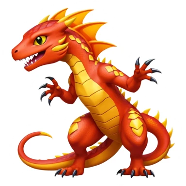 Oily smooth glossy evil Charmeleon-Zeraora-Salandit-fusion sticker