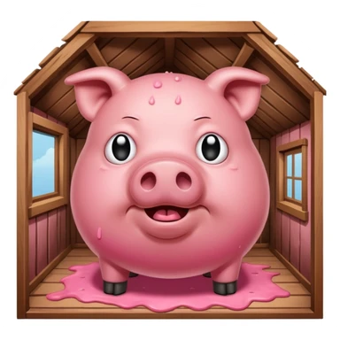 Sweating pig in a attic sticker