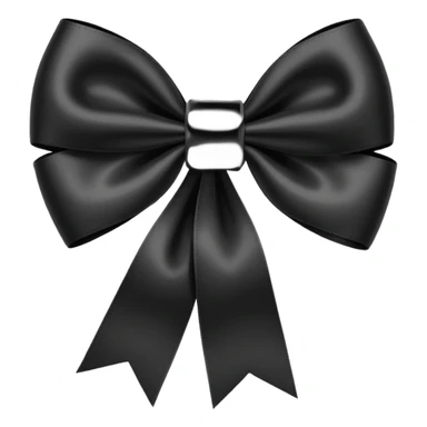 black ribbon bow sticker