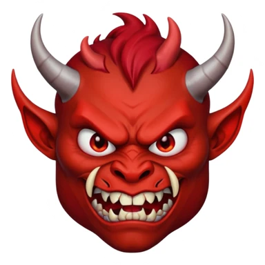 Devil mad face sticker
