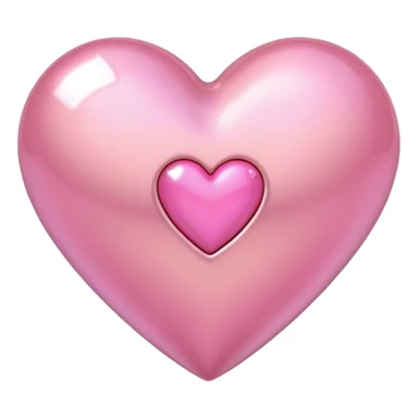 gold heart with one mini pink heart inside of it  sticker