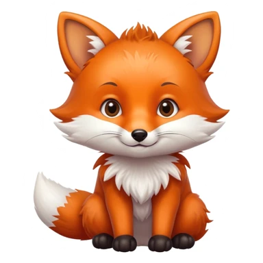 Cute baby fox sticker