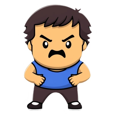 Jack Black with energetic expression sticker