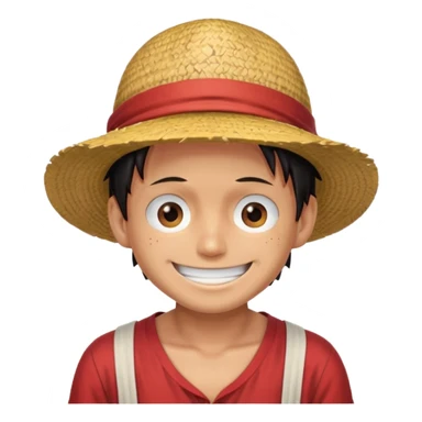 Emoji de luffy dans one piece sticker