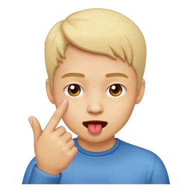 Persona mordiéndose el dedo índice coquetamente  sticker