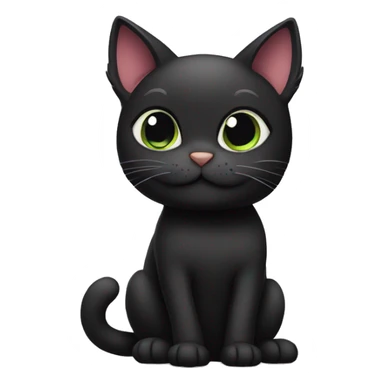 Sassy black cat sticker