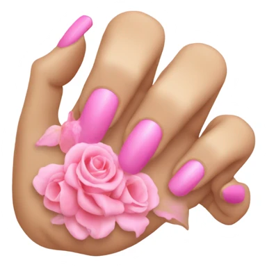 Doigt d’honneur ongles rose sticker